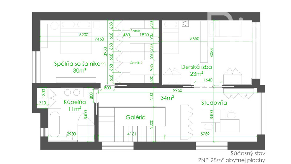 Nadčasový rodinný dom s garážou v Trnave, Pekné pole