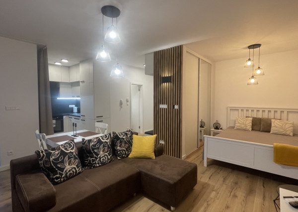 Veľký 36 m2 a zariadený 1 izb.byt s balkónom v novostavbe